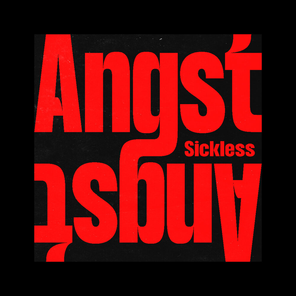 angst Schriftzug rot