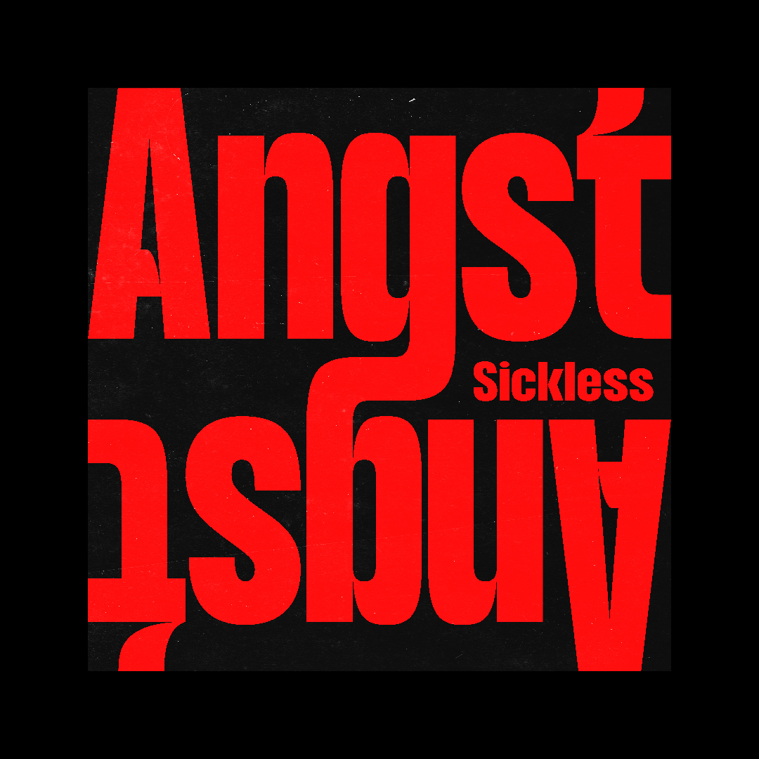 angst Schriftzug rot